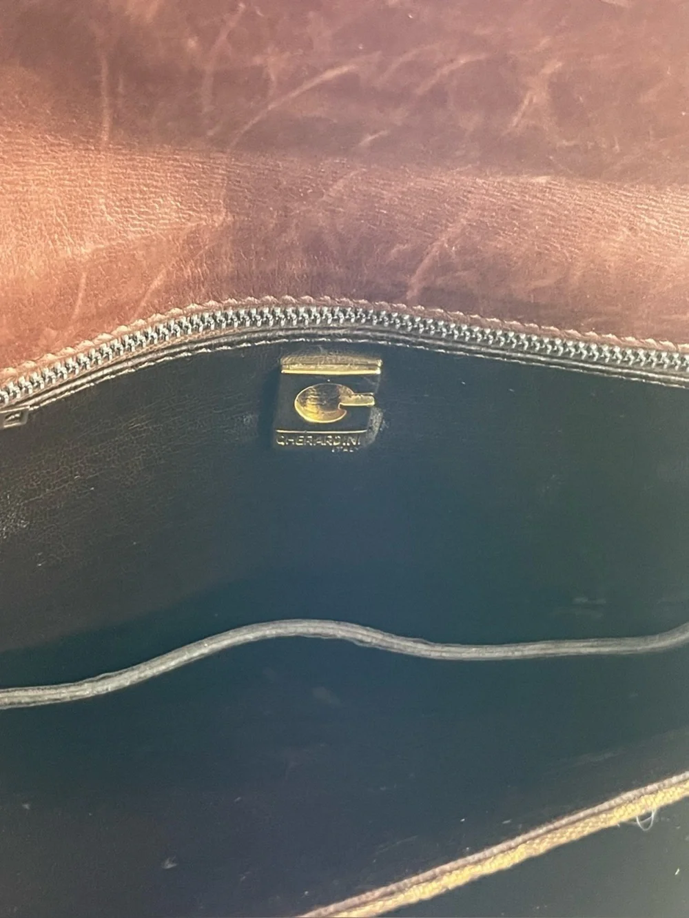 Gherardini Florence – Monogram Canvas and Leather – Archival Clutch – Medium